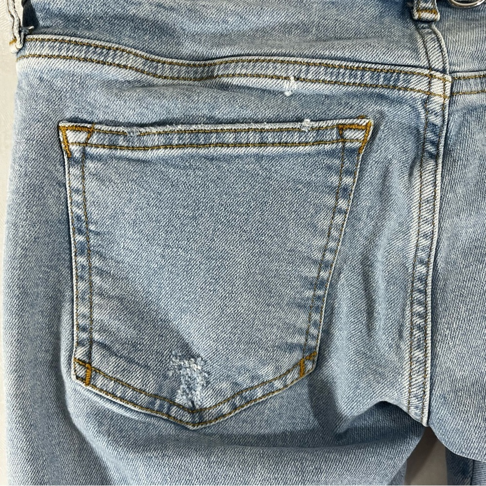 Pilcro and the Letterpress Anthropology Light Blue Floral Embroidered Jeans - Picture 7 of 11
